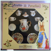 BJD6 points miniature miniature Pidel rabbit tea set Coffee Set baby House mini kitchen accessories holiday gift