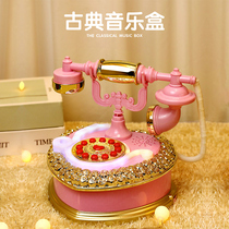Childrens retro music phone toy 3-6 year old girl toy Birthday gift Early education puzzle simulation phone 2