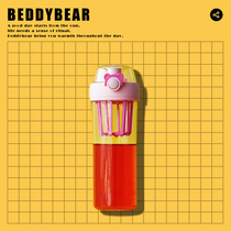 BEDDYBEAR Cup Bear Shaking Cup Fitness Sports Cup Women Protein Powder Milk Cup Plastic Children