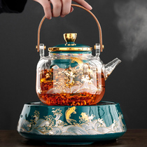 Household glass teapot Tea maker Tea set Net red automatic steam tea stove Kettle electric pottery stove