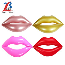 Large New thick lips inflatable floating row adult inflatable mount multi-color lips sexy mouth floating custom