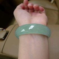 A cargo Myanmar Xinkeng jade bracelet ice species floating flower jade bracelet Jade jade bracelet full of green transparent