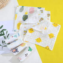  Pure cotton four-layer high-density gauze square towel Cotton baby saliva towel Cotton soft towel Newborn baby face towel