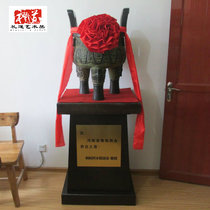 Zhengzhou Opening Handicraft Bronze Tripod Office Jao Relocation Opening Gift THREE FOOT METAL ROUND TRIPOD LANDING BIG SWING PIECE