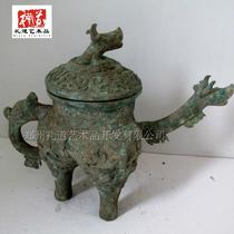 Antique made old bronzes for old bronzes crafts Spring and autumn objects Fine Rust Business Souvenirs of the Noodle Dragon Flow