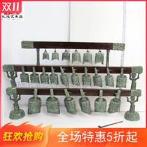 Antique trumpet on the table 22 bronze can play copper chimes Chinese decorative metal crafts ornaments