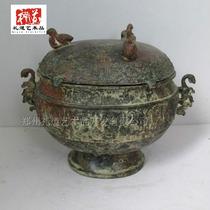 Teaching Aids Ancient Play Enthusiasts Collection Antique Bronzes Ware Crafts Business Culture Pendulum Pieces Decoration Dry Pit Embroidered Round Beans