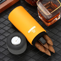 Cigar tube 5 cigar cylinder humidor imported cedar wood moisturizing tank cigar humidor portable bag