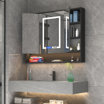  Smart folding Feng Shui mirror cabinet Hidden mirror cabinet Solid wood bathroom wall cabinet Mirror box wall-mounted storage locker