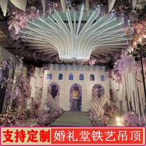 New wedding props wrought iron film ceiling wedding hall dignified decoration ceiling wedding ornaments can be customized