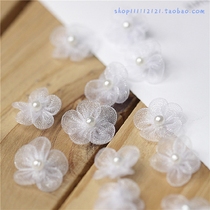Handmade mini simulation flower DIY clothing accessories small Pearl five petal diameter 1 4cm 3 Yuan 5 pieces