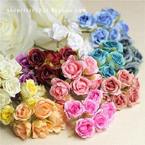 New Small Flower Bud Rose Silk Cloth Mini Emulation Floral Bouquet Diy Handmade Decoration Flower Ring Wedding Shooting Decoration