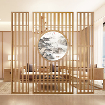 Japanese screen partition living room modern simple grid bedroom hollow solid wood grid Chinese grid doors and windows