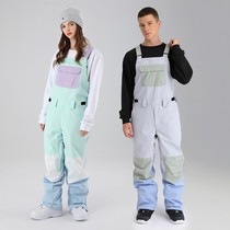 22 season new veneer braces ski pants waterproof and abrasion-proof ski suit male and female ski gear 0104w