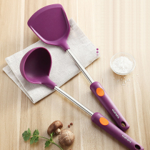 Non-Stick special silicone spatula high temperature resistant household kitchen stainless steel cooking shovel Spoon soup spoon kitchenware set