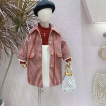 Girl South Korean childrens clothing autumn and winter baby Hans version of the Korean version of the gig-bird-style quality of the great coat of clothing