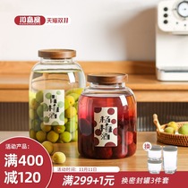 Kajima House sparkling wine glass bottle high-grade sealed green plum Bayberry lychee wine special wine jar wine container