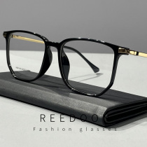 Black frame glasses Male one without nose pad glasses frame anti-blue light anti-radiation female black myopia eyes square full frame
