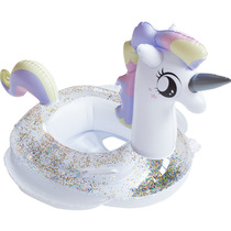 Swimming ring inflatable sequin unicorn seat sequin Princess horse swimming ring New Pony Dolly seat