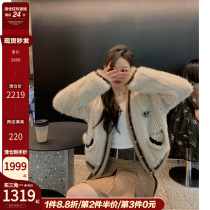 COCO fur small bear mink winter new casual wind Denmark imports knitted ferret fur coats women