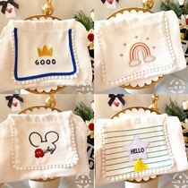 Summer baby sweat towel cotton gauze baby pad back towel childrens large sweat towel kindergarten stop sweat towel
