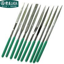 Old A 10 pieces gold steel stone suit semi-circle flat file triangular shaping filing knife 5mm Shkin filing suit