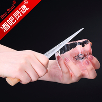 Bar soul bartender round ice hockey Diamond ice ice skating knife Japanese handmade ice bartender tool ice splitter
