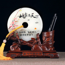 Ping buckle pen holder pendulum Teachers Day gift commemorative craft gift custom send teacher office desktop decoration