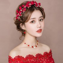 Bridal headdress 2021 new style toast suit red dress wedding accessories wedding wedding simple atmospheric hair accessories
