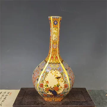清雍正景德镇窑粉彩蝠桃纹瓶-清雍正景德镇窑粉彩蝠桃纹瓶促销价格、清