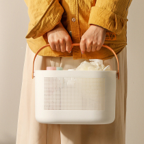 Plastic Containing Basket Dorm Bath Accessories Containing Basket Bathroom Hollowed-out Handheld Bath Basket Wash