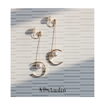 ND < just good meets you > autumn winter long style feminine pearl ear clip without earhole flow Su light lavish wind