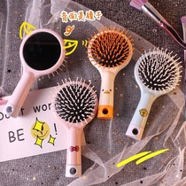 A Korean cute anti-static hairdressing airbag comb massage comb female air cushion curling hair comb cartoon with mirror massage comb