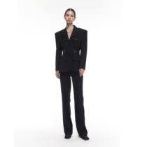  24ans Black Slinky Suit-Top Waist Suit