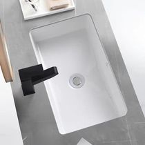  Ceramic under-counter basin Washbasin Flat-bottomed square embedded size washbasin Bathroom washbasin Household