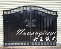 Iron Gate Villa door courtyard door outdoor double open iron door European style village door entrance garden door custom-made