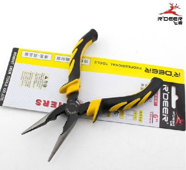 Flying Deer Tool Black sand throws nickel-iron tip pliers 8 inch 200mm 88-3218