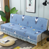 Sofa cover foldable sofa bed non-slip four seasons universal simple small single three people dual-purpose non-supporting gloves