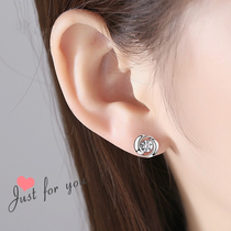 Pt950 Platinum stud studs 18k platinum earrings earrings women lucky four leaf clover earrings single pack