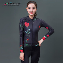 XGBAIKE spring summer womens riding clothes long sleeve upgrade reflective high-bullet quick-drying bicycle sweatshirt fitness