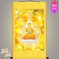 High-definition multi-treasure Tina Buddha statue painting big treasure Buddha Bao Sheng Buddha painting statue Buddha silk painting scroll hanging painting custom-made