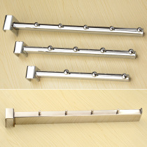 Clothing store display rack adhesive hook card square tube hanging bead flat tube three four five beads clothing crossbar is hanging clothes adhesive hook