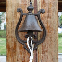 European retro-nostalgic cast iron doorbell rings bells Creative iron garden garden garden garden wall decorated windbell door