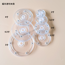 234567 inch acrylic transparent turntable plate rotating chassis on cosmetic box display table