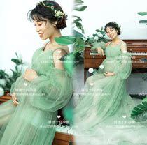 1003 exhibition new photo studio pregnant women Photo clothing female hipster mesh dress maternity photo rental