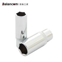 1 4 square long sleeve square mouth 1 4 inches 6 3MM series 4-14mm multi-specification hexagonal long sleeve 50mm