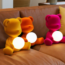 Desk lamp childrens room teddy bear boys and girls bedroom bedside cute Net red romantic creative gift night light decoration