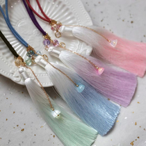 Bow Rabbits Rider Bow Ball Car Hanging Rope Streaming Sume Accessories Upscale Handcrafted Gradient Color Scion Ornament Diy Material
