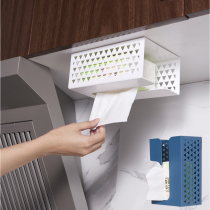 No trace paste wall hanging paper towel rack kitchen cabinet suction Wall non-perforated tissue box color paper box