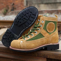 Uphairy Leather Shoes High Help Genuine Leather Martin Boots 65 Style 91 Jump Umbrella Boots Round Head Retro Outdoor Hiking Climbing Tooling Boots